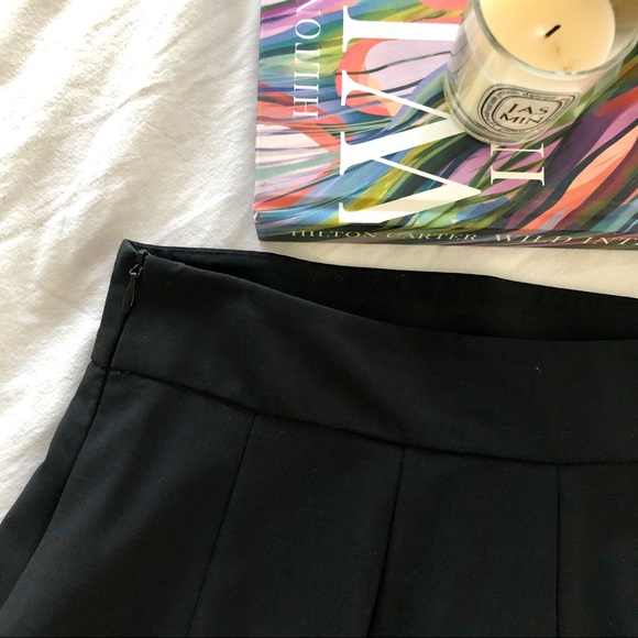 Trina Turk Black Flare Tea / A-Line Midi Skirt (6) - Picture 12 of 14